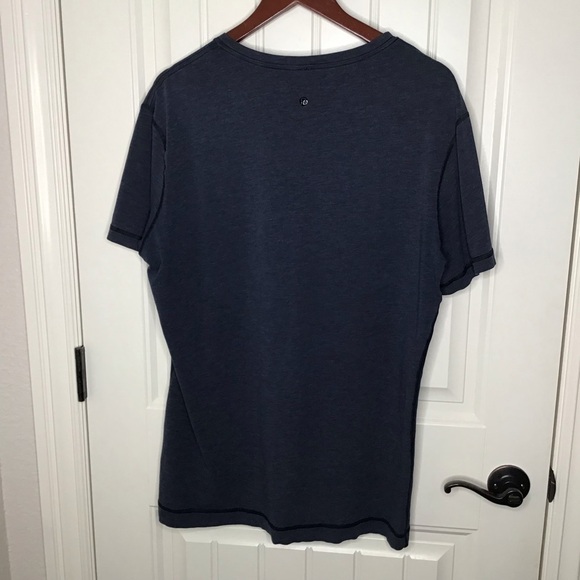 Lululemon V Neck Blue Short Sleeve T Shirt. - Picture 9 of 11